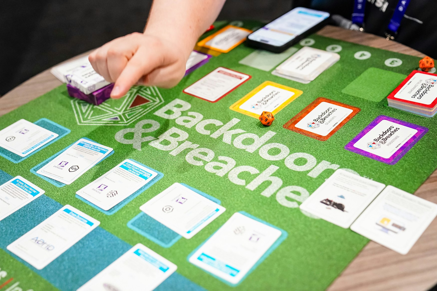 The Backdoors & Breaches board with an active game (click to enlarge)