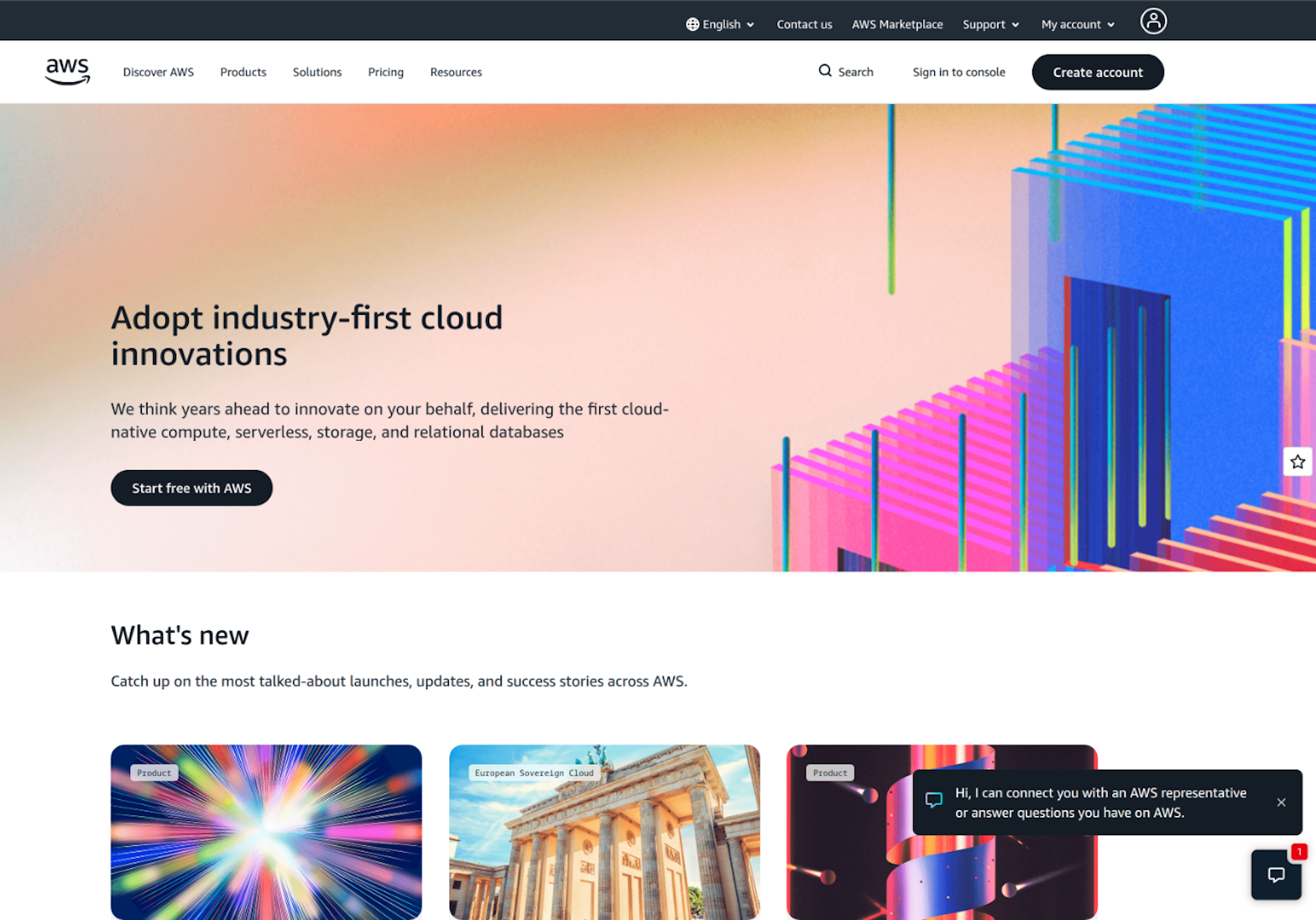 AWS homepage shown as the redirect destination for anti-analysis URL paths (click to enlarge)