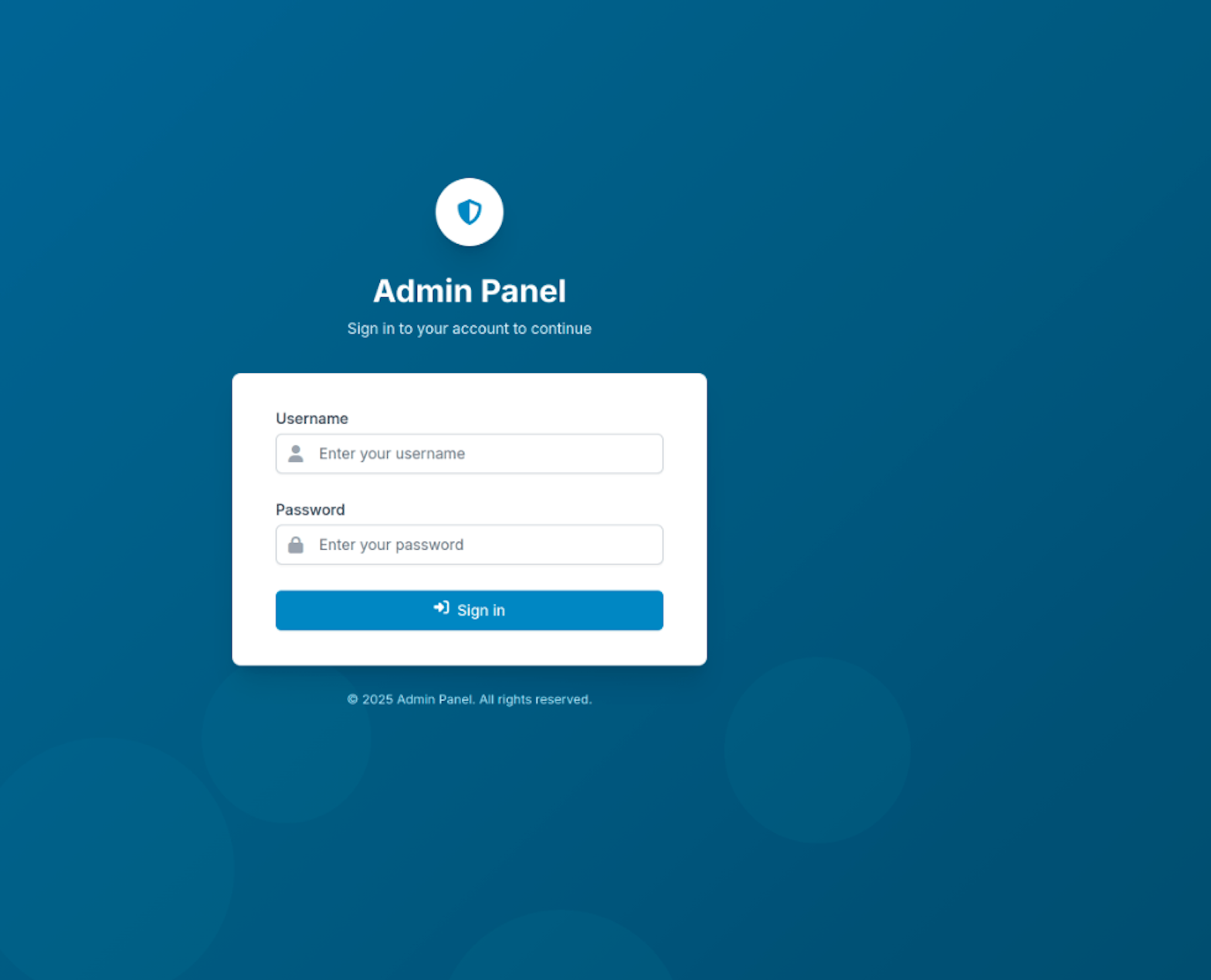 Administrative panel login page exposed on TCP port 3000 on both phishing kit servers (click to enlarge)