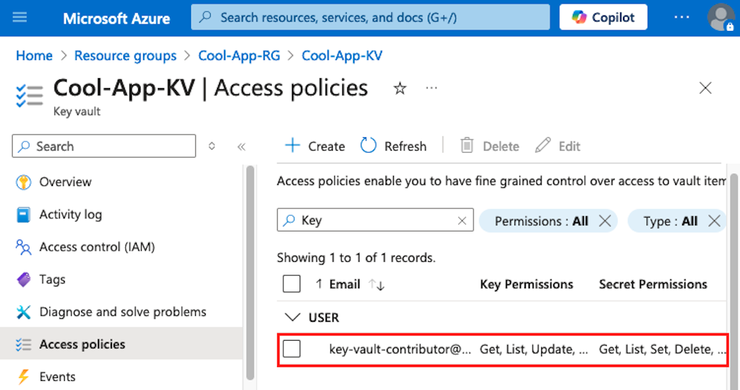 The resulting access policy allows access to sensitive data (click to enlarge).