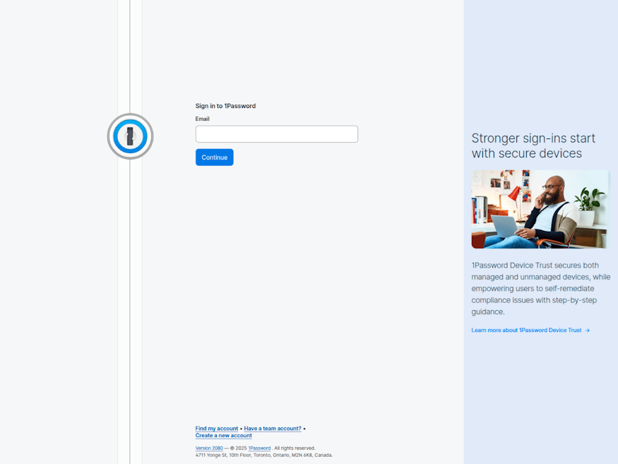 Version 3 of the 1Phish kit: fake 1Password sign-in page with MFA capability and multi-stage workflow (click to enlarge)
