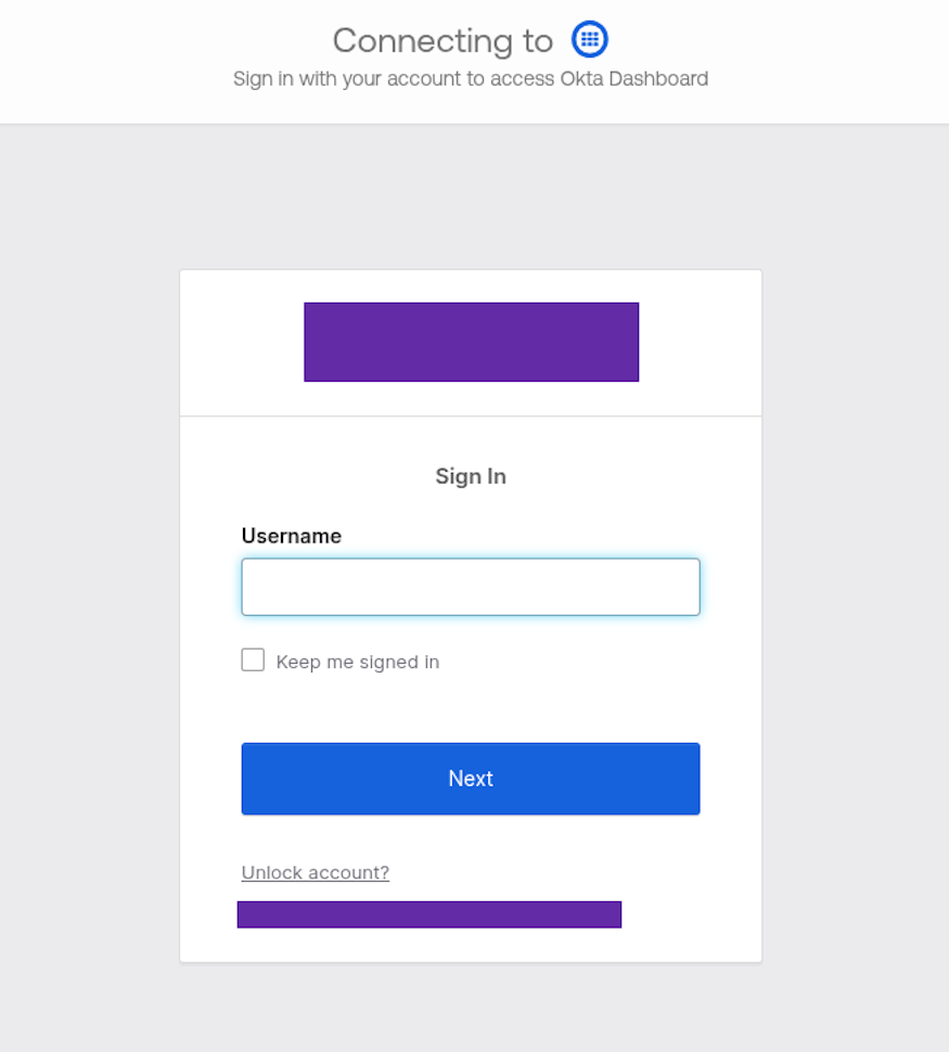Sample phishing page hosted on sso.okta-secure[.]io, including password recovery instructions and the logo of the targeted organization (click to enlarge)