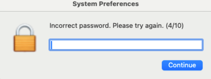 SHub displaying incorrect password retry count (click to enlarge)